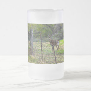 Deer And A Squirrel Painterly Frosted Glass Beer M Mug