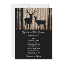 Deer and Aspen Trees Rustic Woodland Wedding