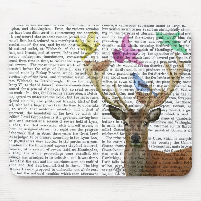 Deer and Birds Nests Pastel Shades Mouse Mat (Front)