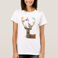 Deer and Birds Nests Pastel Shades
