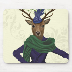 Deer and Fascinator 2 Mouse Mat