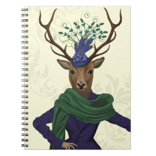 Deer and Fascinator 2 Notebook