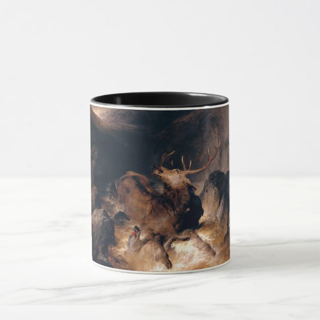 Deer and Hound Dogs in a Mountain Torrent Mug (Center)