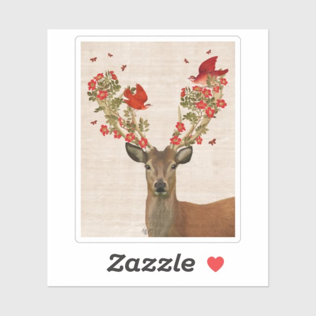 Deer and Love Birds (Sheet)