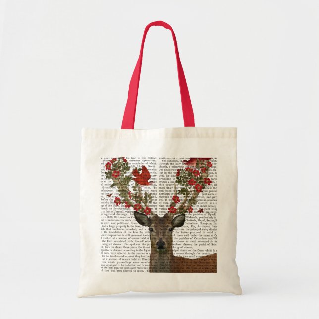Deer and Love Birds 2 Tote Bag (Front)