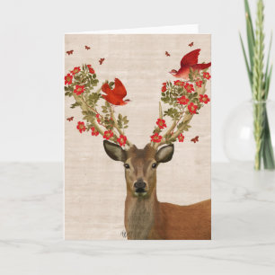 Deer and Love Birds Card