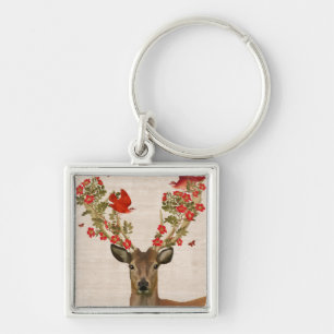 Deer and Love Birds Key Ring