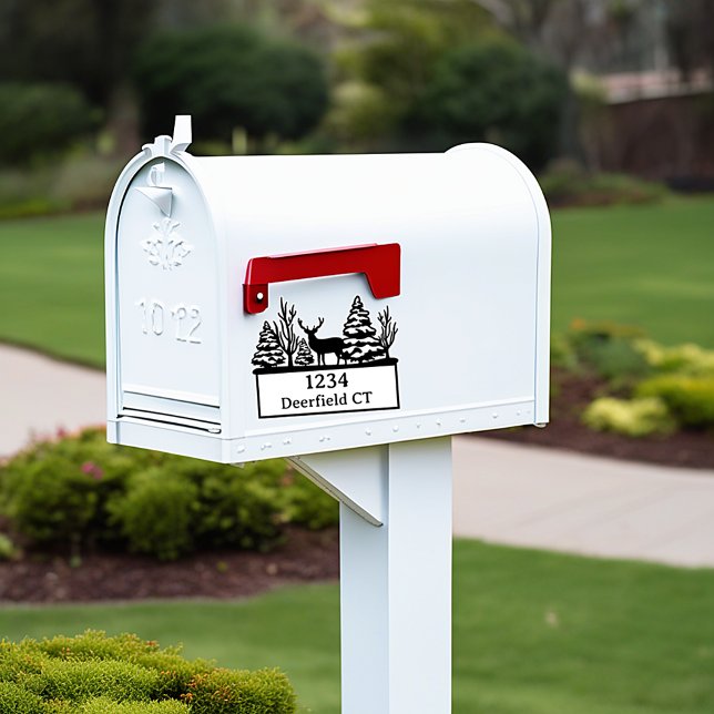 Deer and trees custom address sticker (Creator Uploaded)