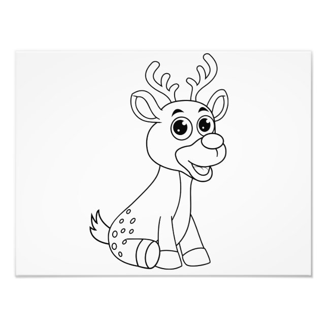 Deer Animal Fawn Baby Young Animal Cute Postcard P Photo Print (Front)