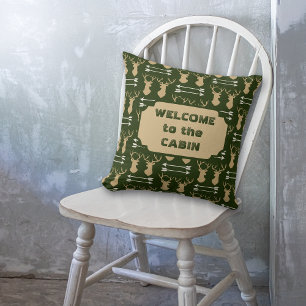 Deer Antler Arrow Pattern Cabin Cushion