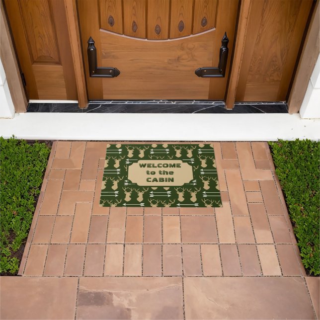 Deer Antler Arrow Pattern Cabin Doormat (Outdoor)