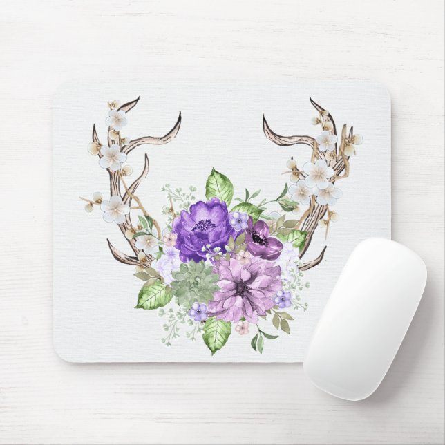 Deer Antler Bouquet Mouse Mat (With Mouse)