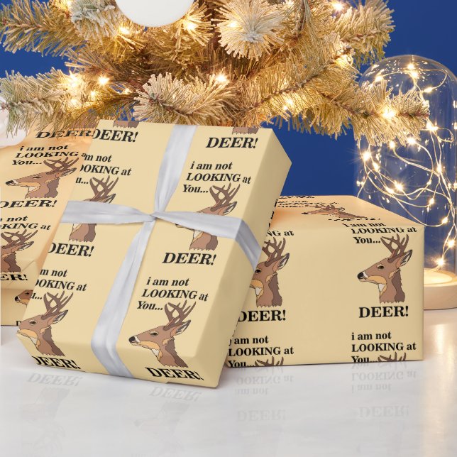 Deer Antler Funny Wrapping Paper (Holidays)