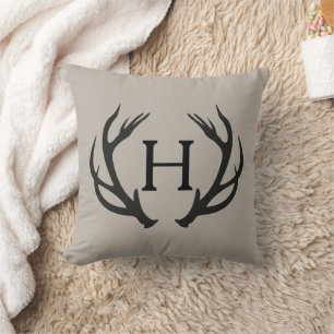 Deer Antler Monogram Cushion