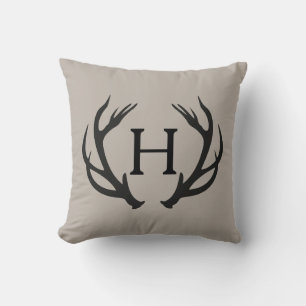 Deer Antler Monogram  Cushion