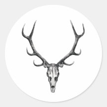 Deer Antler Skeleton Skull Sticker