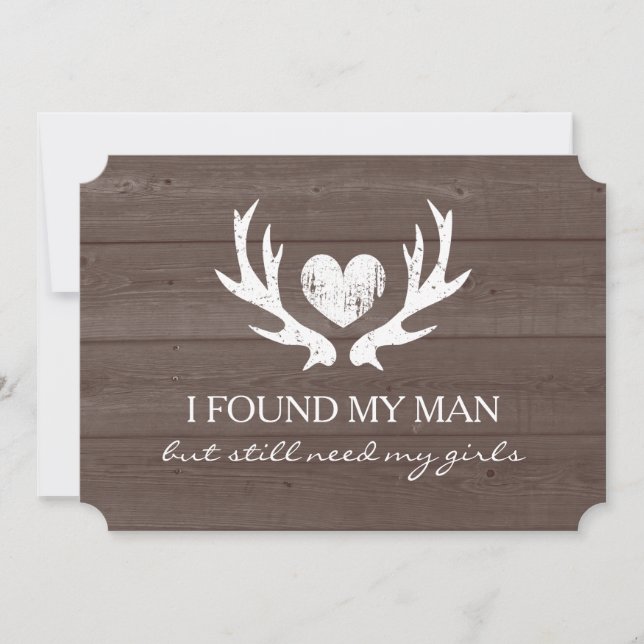 Deer antler Will you be my bridesmaid request card (Front)