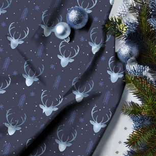 Deer Antlers Arrows Christmas Pattern V2 Bl ID861 Fabric