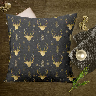 Deer Antlers Arrows Pattern V2 Gold ID861 Cushion