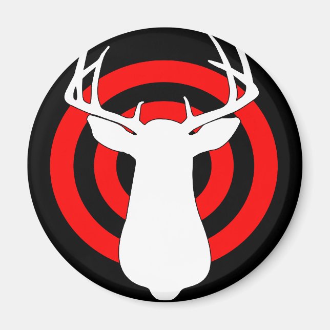 Deer Antlers Bullseye Magnet (Front)