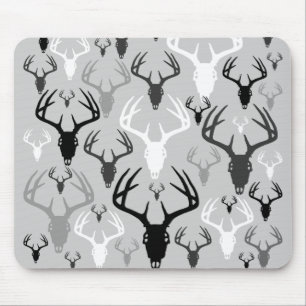 Deer Antlers Skull pattern Mouse Mat