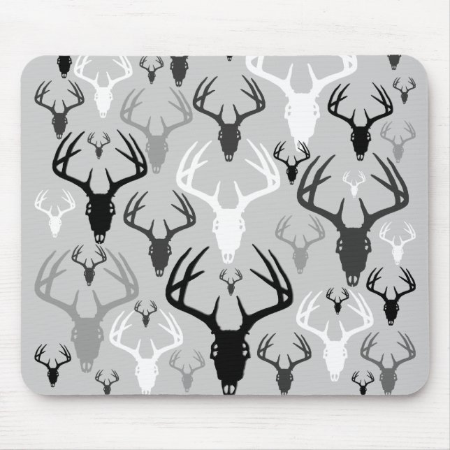 Deer Antlers Skull pattern Mouse Mat (Front)