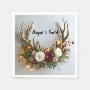 Deer Antlers Wedding Arrangement Napkin