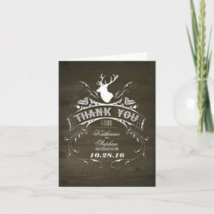 Deer Antlers Wedding thank you cards