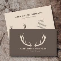 Deer Antlers & Wilderness Business Card