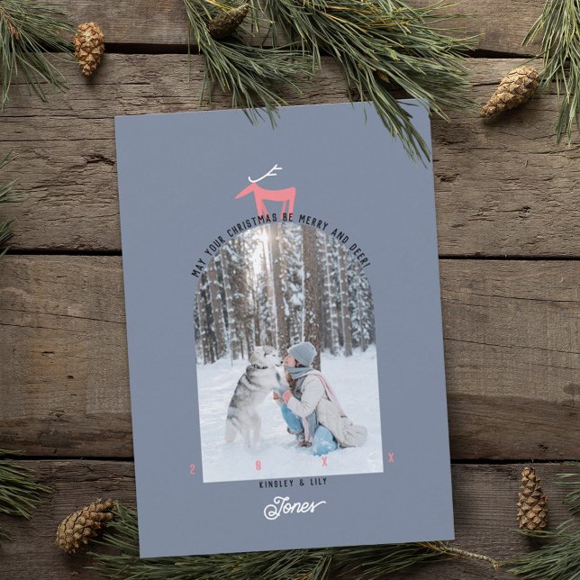 Deer & Arch Photo Christmas Card (Creator Uploaded)