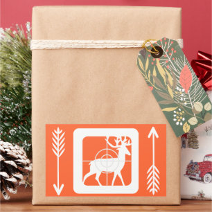 Deer Archery Season Hunter's Orange Rectangular Sticker