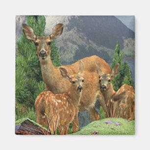 Deer art magnet