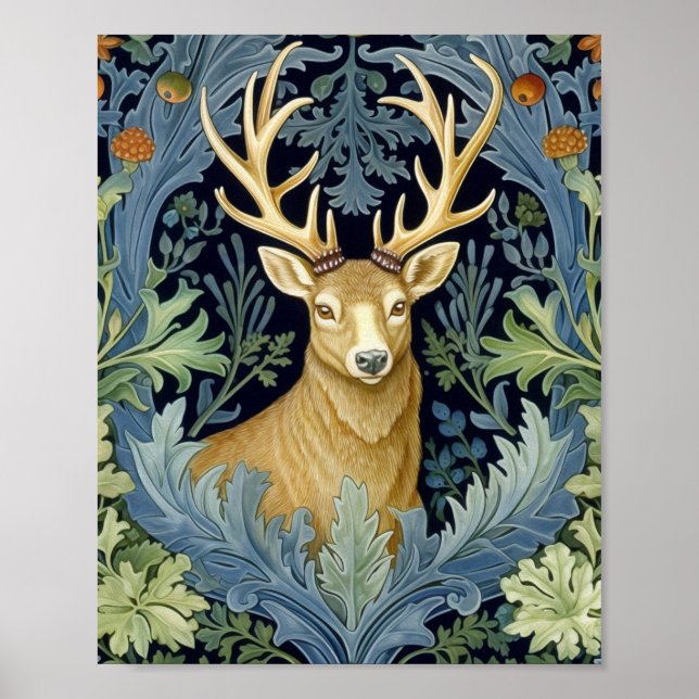Deer art nouveau style poster (Front)