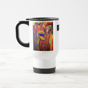 deer art travel mug