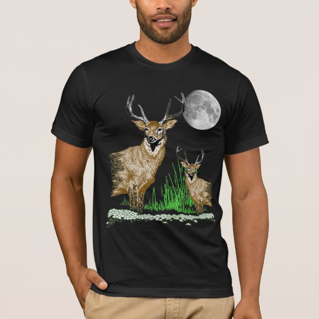 Deer Art Wildlife T-Shirt (Front)