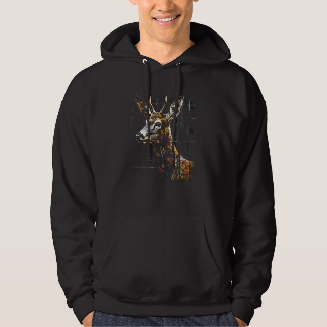Deer artwork motif  animal deer 4 hoodie (Front)