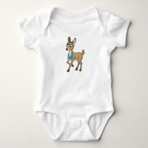Deer at Fitness with Towel Baby Bodysuit