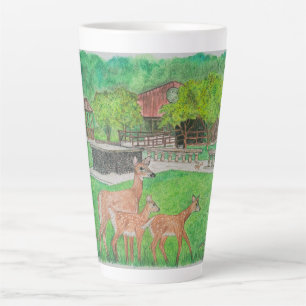 Deer at Humiston Woods Latte Mug