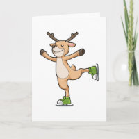 Deer at Ice skating with Ice skates