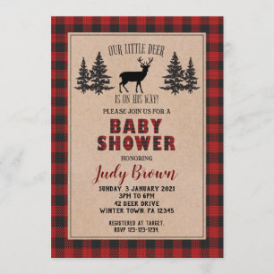 Deer Baby Shower, Christmas Shower, Holidays Invitation