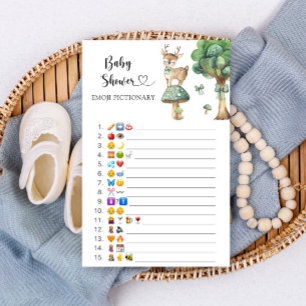 Deer baby shower - emoji pictionary game
