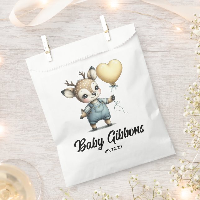 Deer Baby Shower Favour Bags (Clipped)