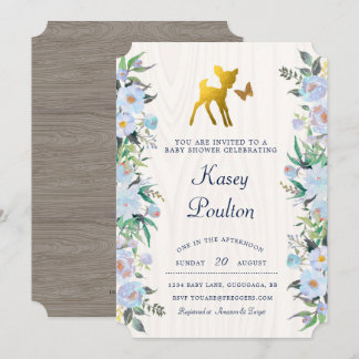 Deer Baby Shower Invitation