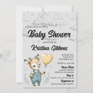 Deer Baby Shower Invitation
