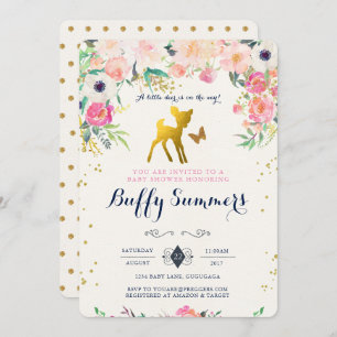 Deer Baby Shower Invitation