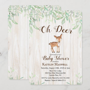Deer Baby Shower Invitation