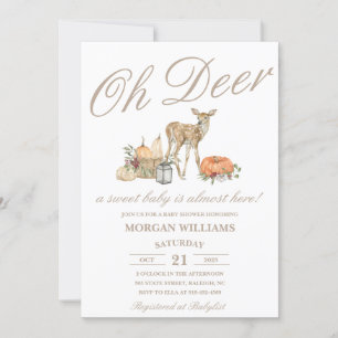 Deer Baby Shower Invitation