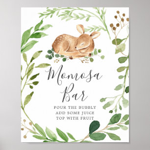 Deer Baby Shower Mimosa Bar Sign