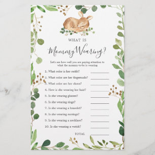 Deer Baby Shower What is Mummy Wearing