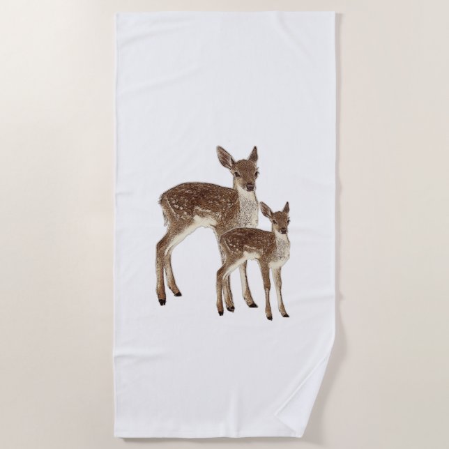 Deer Beach Towel (Front)